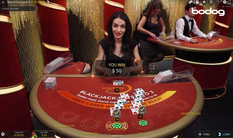 Mano ganada en speed baccarat