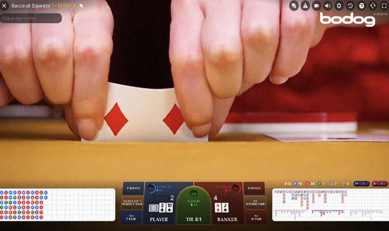 Jugada de Baccarat Squeeze