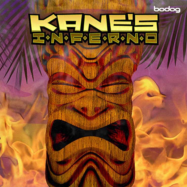 Totem de Madera do slot Kane’s Inferno pegando fogo
