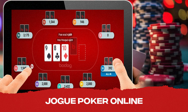 jogador jogando poker em tablet