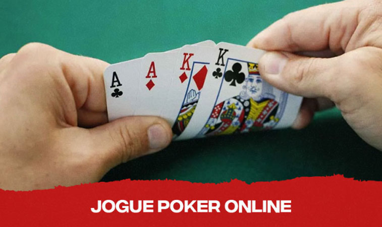 mão de poker com uma sequência A, A, K, K