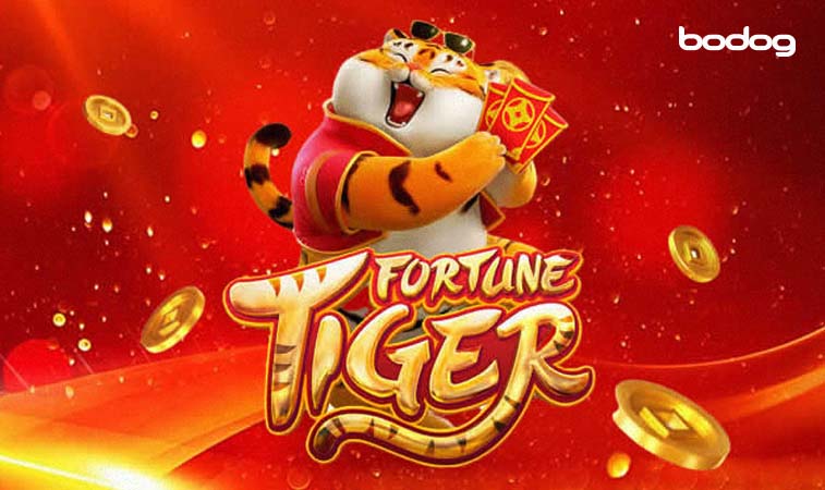 Gráfica de tigre sonriente con logo de Fortune Tiger
