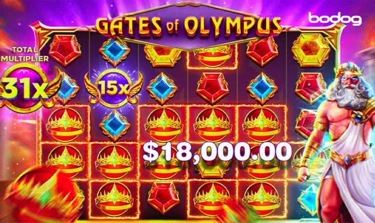 Captura de pantalla de Gates of Olympus mostrando los multiplicadores